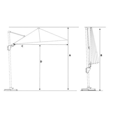 Зонт садовый Platinum Challenger T2 300×300 см Antracite7