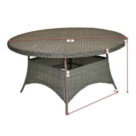 Комплект садовой мебели из ротанга Офелия Кватро Серый 3