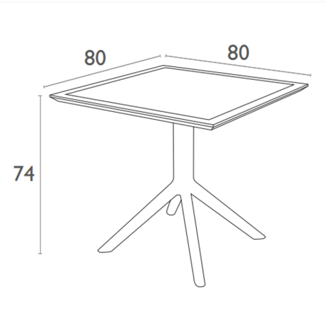 Cтол Siesta Sky Table  80 Olive green3