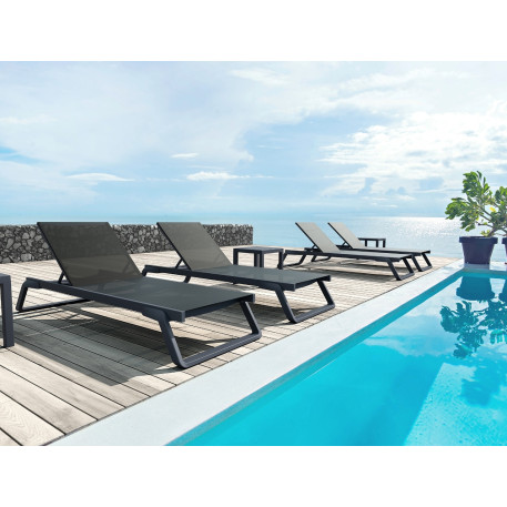 Шезлонг Siesta Tropic Black Black5