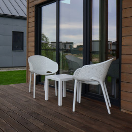 Комплект 2 стула Siesta Sky Pro + Стол Siesta Ocean Side Table - White