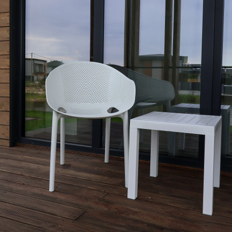 Комплект 2 стула Siesta Sky Pro + Стол Siesta Ocean Side Table - White1