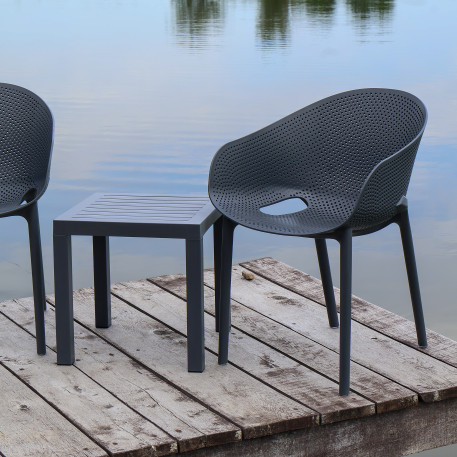Комплект 2 стула Siesta Sky Pro + Стол Siesta Ocean Side Table - Dark Grey1
