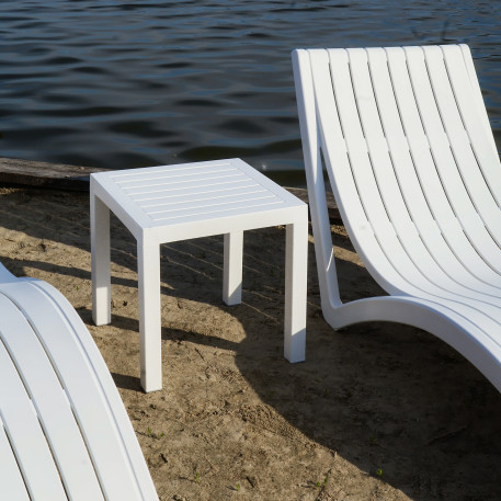 Комплект 2 шезлонга Siesta Slim + Стол Siesta Ocean Side Table - White2