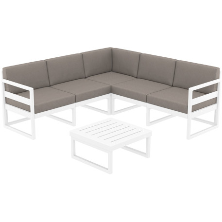 Комплект мебели для террасы Siesta Mykonos Lounge Corner Set White Белый 1