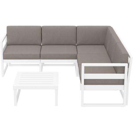 Комплект мебели для террасы Siesta Mykonos Lounge Corner Set White Белый 2