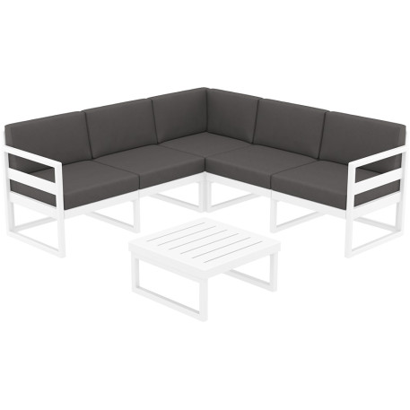 Комплект мебели для террасы Siesta Mykonos Lounge Corner Set White Белый 3
