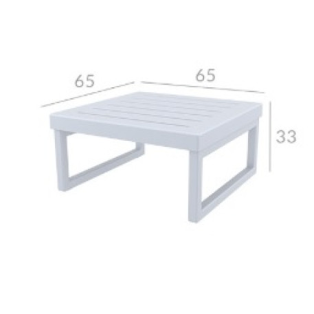 Комплект мебели для террасы Siesta Mykonos Lounge Corner Set White Белый 8