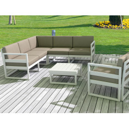 Комплект мебели для террасы Siesta Mykonos Lounge Corner Set White Белый 