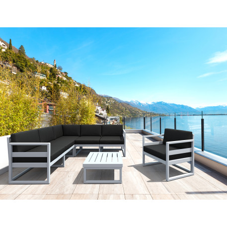 Комплект мебели для террасы Siesta Mykonos Lounge Corner Set White Белый 11