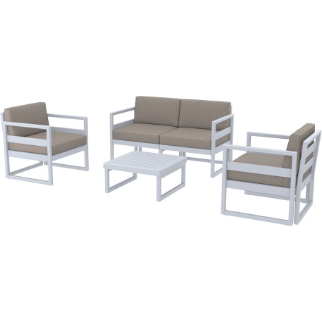 Комплект мебели для террасы Siesta Mykonos Lounge Set Gray Серый3