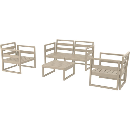 Комплект мебели для террасы Siesta Mykonos Lounge Set Taupe Бежевый6