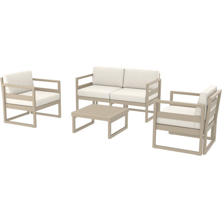 Комплект мебели для террасы Siesta Mykonos Lounge Set Taupe Бежевый1