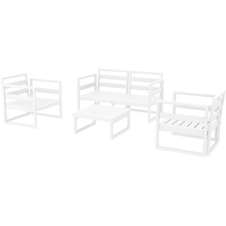 Комплект мебели для террасы Siesta Mykonos Lounge Set White Белый 6