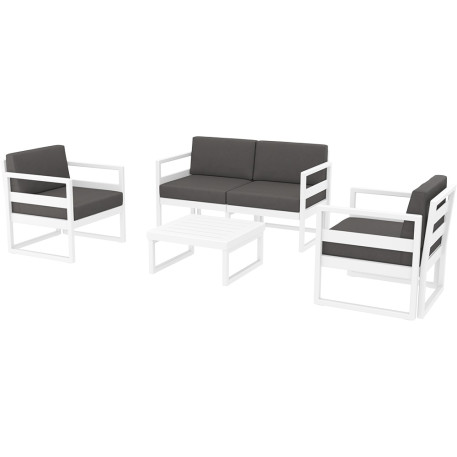 Комплект мебели для террасы Siesta Mykonos Lounge Set White Белый 1