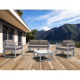 Комплект мебели для террасы Siesta Mykonos Lounge Set Gray Серый