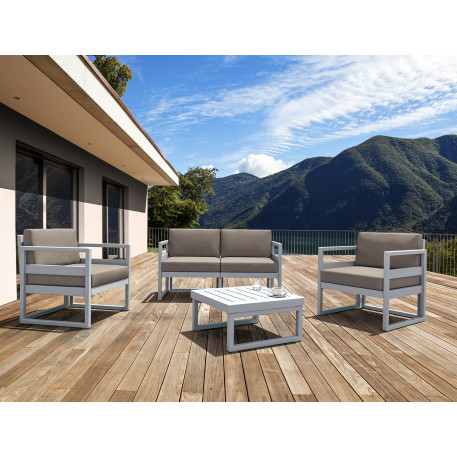 Комплект мебели для террасы Siesta Mykonos Lounge Set White Белый 12