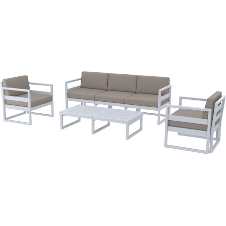 Комплект мебели для террасы Siesta Mykonos Lounge Set XL Gray Серый2