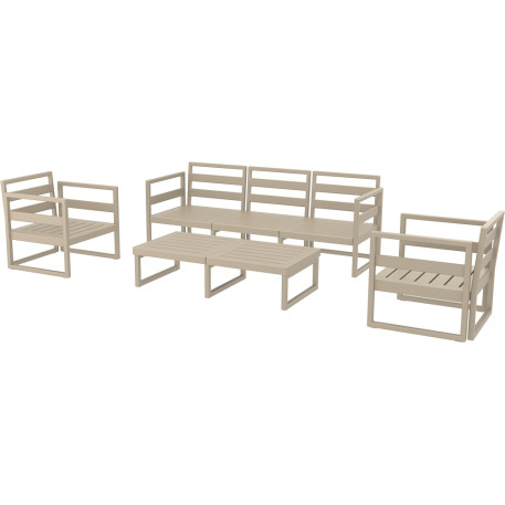 Комплект мебели для террасы Siesta Mykonos Lounge Set XL Taupe Бежевый10