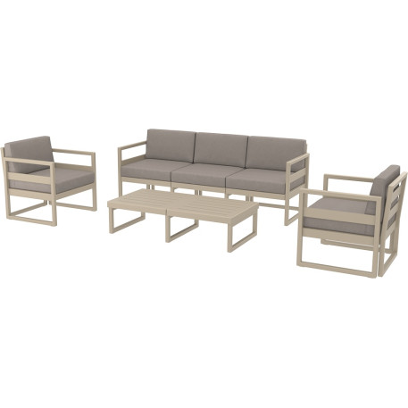Комплект мебели для террасы Siesta Mykonos Lounge Set XL Taupe Бежевый1
