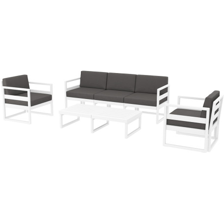 Комплект мебели для террасы Siesta Mykonos Lounge Set XL White Белый1