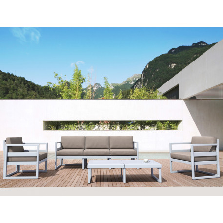 Комплект мебели для террасы Siesta Mykonos Lounge Set XL White Белый15