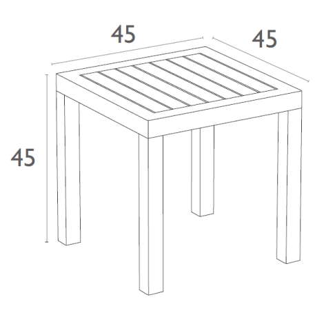 Комплект 2 шезлонга Siesta Pacific + Стол Siesta Ocean Side Table - Dark Grey10