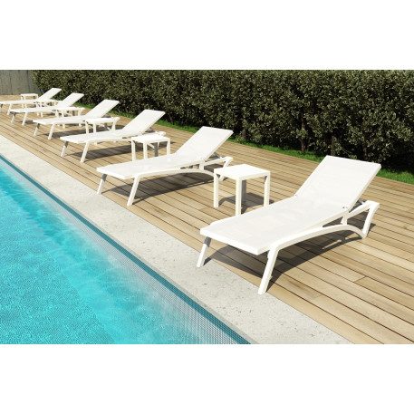 Стол для шезлонга Siesta Ocean Side Table White4