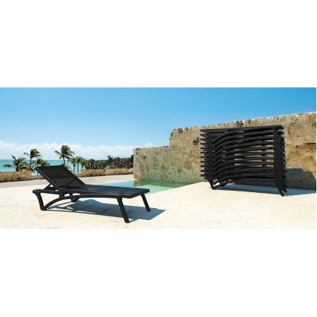Шезлонг Siesta Pacific Black Black7
