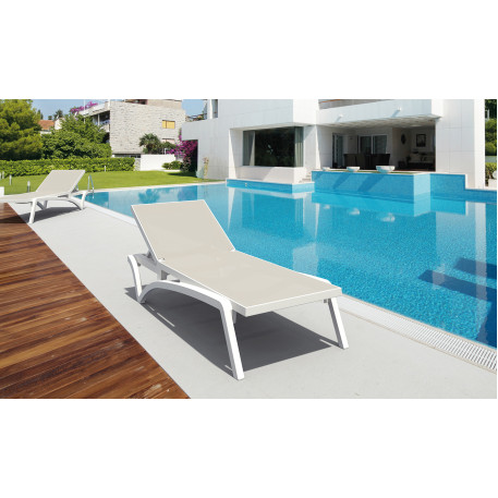Шезлонг Siesta Pacific White Taupe5