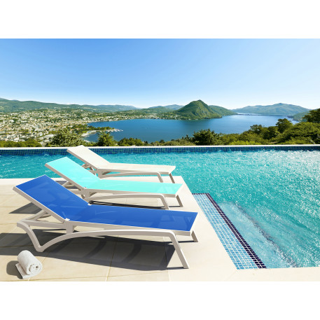 Шезлонг Siesta Pacific White Blue7