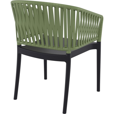 Стул Siesta Portofino Armchair Black Olive Green3