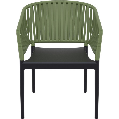 Стул Siesta Portofino Armchair Black Olive Green2