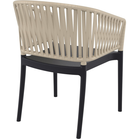 Стул Siesta Portofino Armchair Black Taupe3
