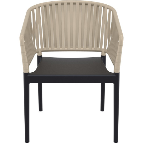 Стул Siesta Portofino Armchair Black Taupe2