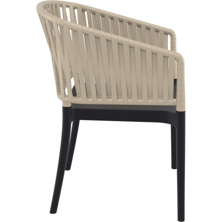 Стул Siesta Portofino Armchair Black Taupe1