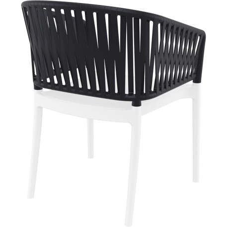 Стул Siesta Portofino Armchair White Black3