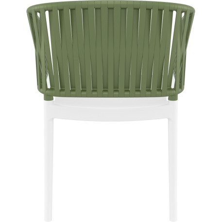 Стул Siesta Portofino Armchair White Olive Green4