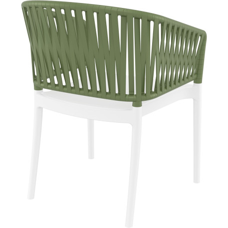 Стул Siesta Portofino Armchair White Olive Green3