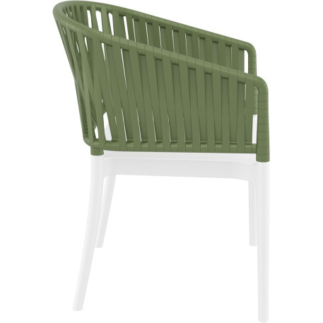 Стул Siesta Portofino Armchair White Olive Green1