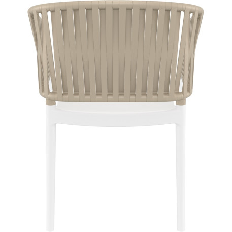 Стул Siesta Portofino Armchair White Taupe4