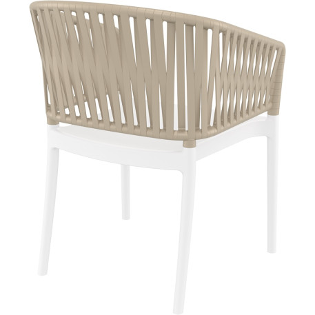 Стул Siesta Portofino Armchair White Taupe3
