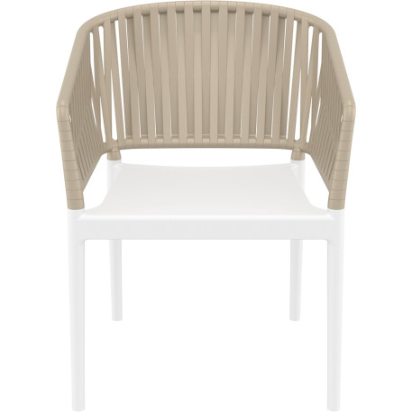 Стул Siesta Portofino Armchair White Taupe2