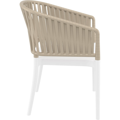 Стул Siesta Portofino Armchair White Taupe1