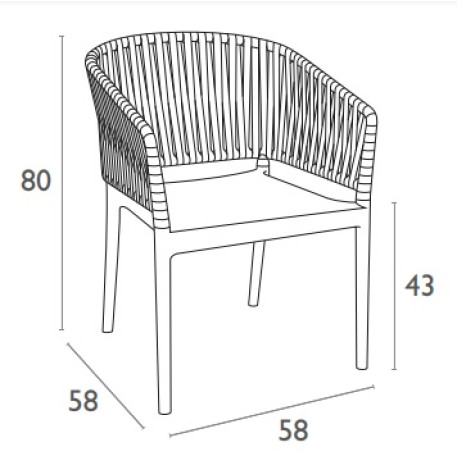 Стул Siesta Portofino Armchair Black5