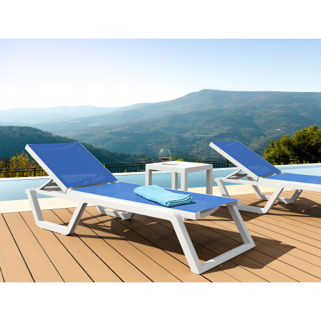 Шезлонг Siesta Rio White Blue7