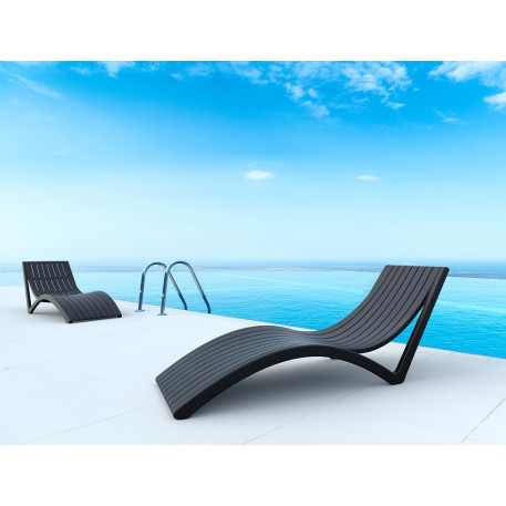 Шезлонг Siesta Slim Black8