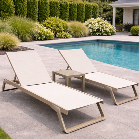 Комплект 2 шезлонга Siesta Tropic + Стол Siesta Ocean Side Table - Taupe1