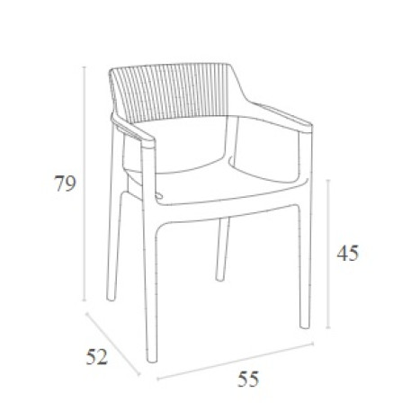 Стул Siesta Tulum Armchair Black5