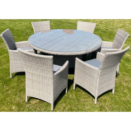 Комплект мебели из ротанга круглый Velka Milan Серый